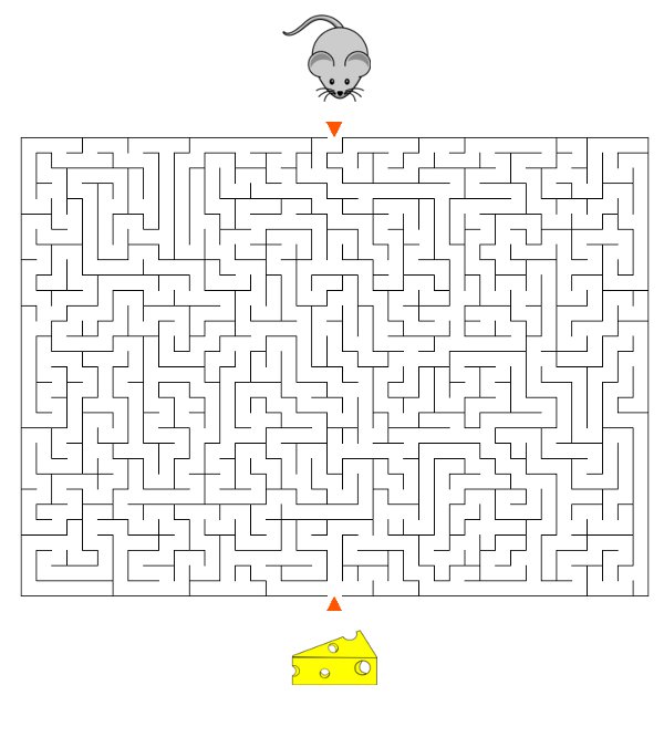 Labirynty do wydruku dla dzieci - mysz i ser