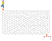 Labirynty szecioktne dla dzieci - biegacz