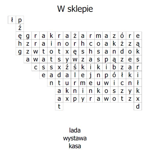 Wykreślanki dla dzieci - w sklepie